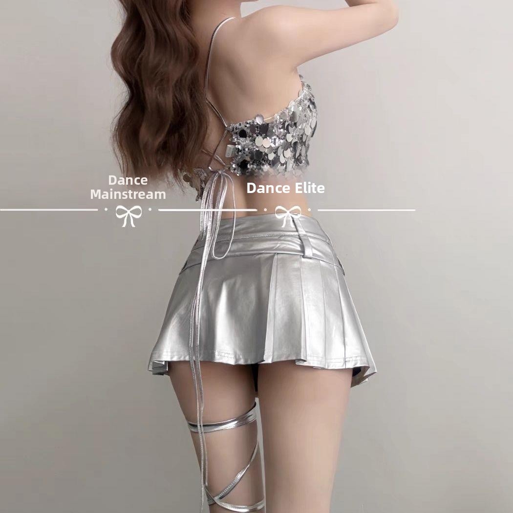 Ethnic Fashion Trends 2026 - 2026年ファッショナブルでシックなセクシーシルバートップステージDJ女性用ジャズダンスコスチュームバーパフォーマンス衣装トレンディトレンドセットエスニックスタイル