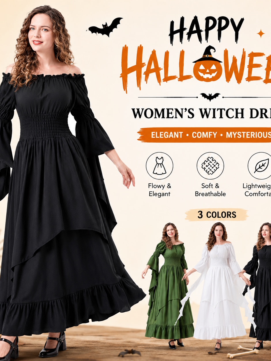 Ethnic Fashion Trends 2026 - ハロウィン中世風ダンスドレス ロングガウン ヴィンテージ宮廷スタイル レディースコスチューム 2026年秋 ファッション