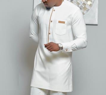 Dashiki Shirt Men - 男性用アフリカン長袖ラウンドネック,ポリエステル,ホワイト,ラージサイズ,2023