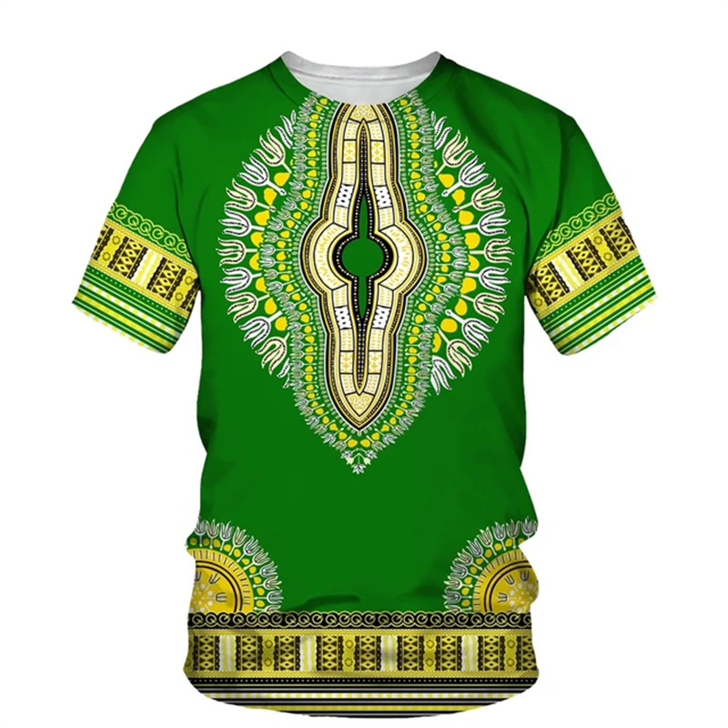 夏原宿 3D プリントアフリカ Daseki エスニックパタ - Dashiki Shirt Men のレビューと価格