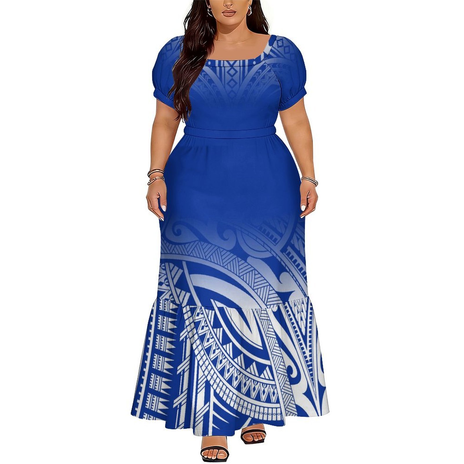売れ筋 エレガントなVネックロングドレス レディース ポリネ - Ethnic Style Dresses のレビューと価格