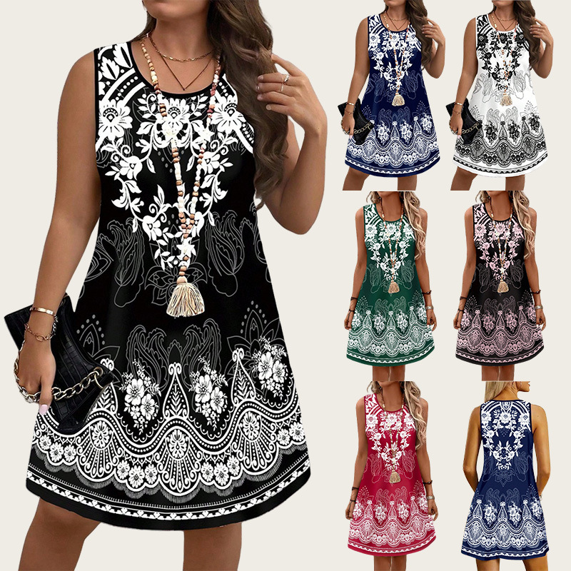 エスニックスタイルヴィンテージドレス 2026 夏の女性のド - Ethnic Style Dresses のレビューと価格