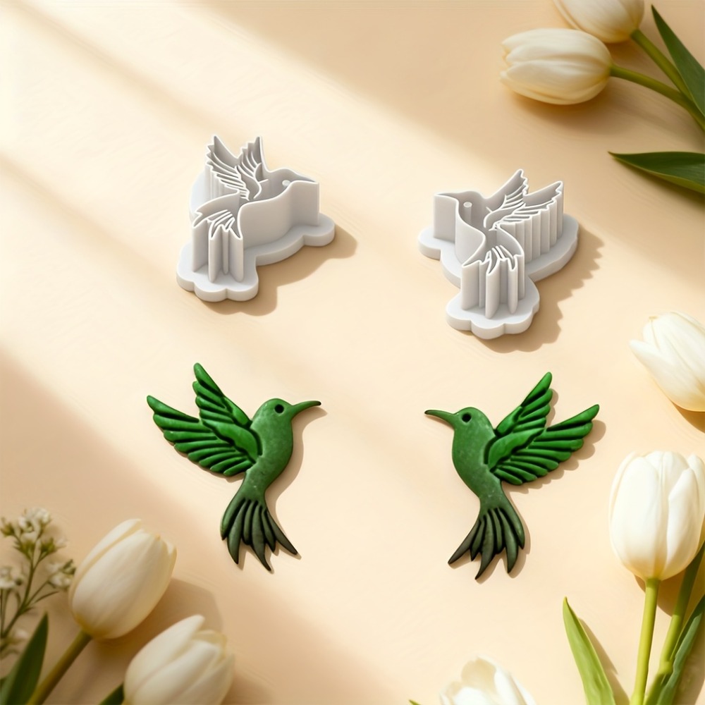2 個フライングハミングバードポリマークレイカッター再利用可 - Ethnic Fashion Jewellery のレビューと価格