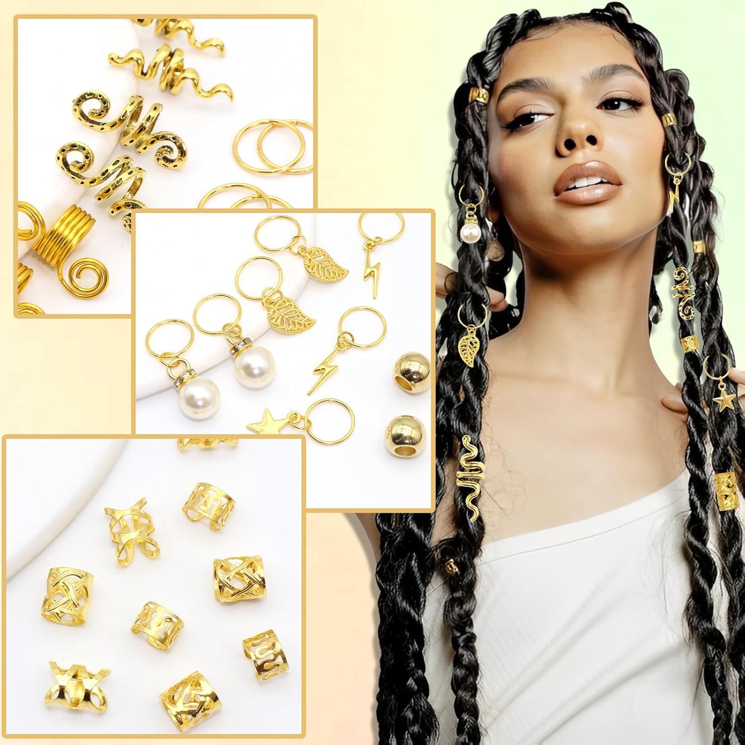 220個のヘアアクセサリー、女性用ヘアジュエリー、ドレッドヘ - Ethnic Fashion Jewellery のレビューと価格