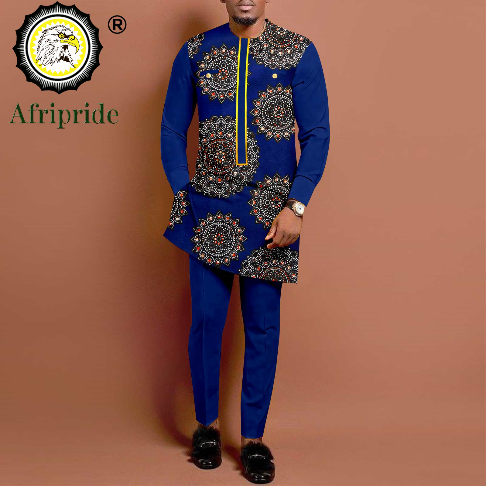 メンズ2ピースアフリカンスーツ,長袖シャツとパンツ,伝統的な - Dashiki Shirt Men のレビューと価格