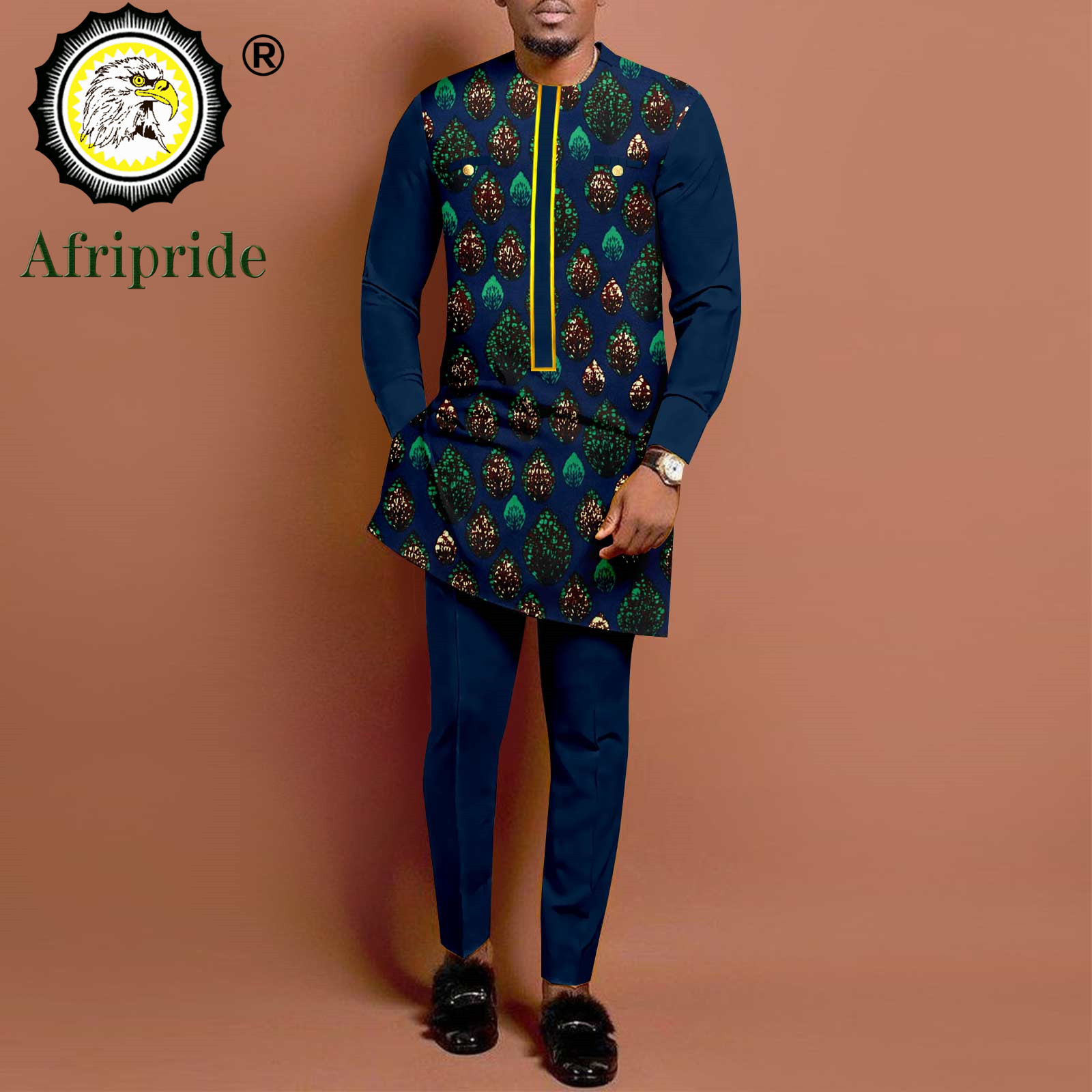 メンズ2ピースアフリカンスーツ,長袖シャツとパンツ,伝統的な - Dashiki Shirt Men のレビューと価格