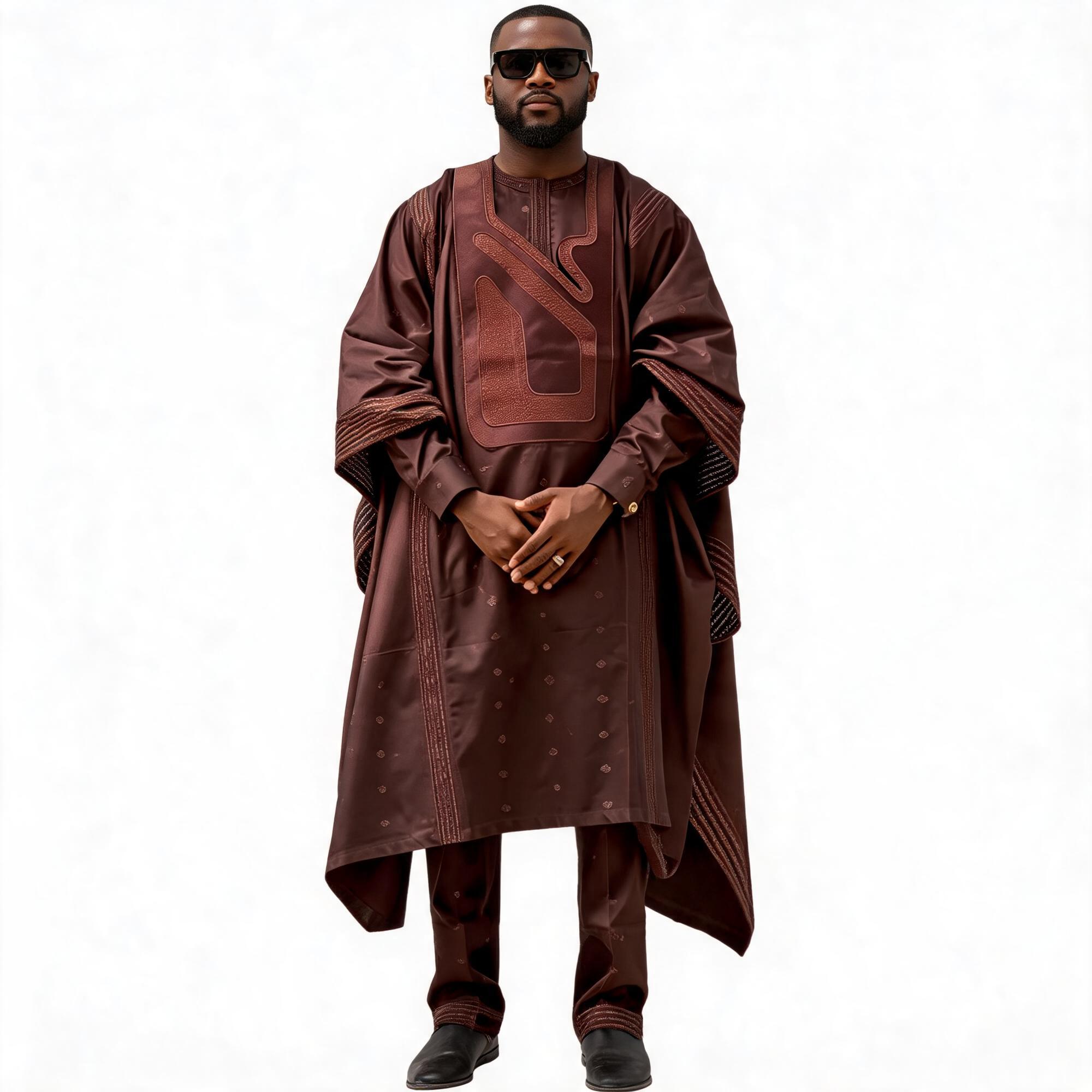 アフリカの男性用服バザンリッシュ刺繍デザイントップ長袖 - Dashiki Shirt Men のレビューと価格