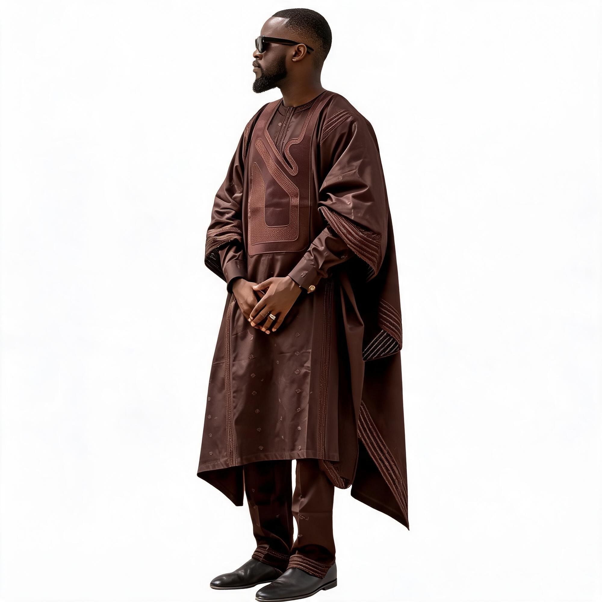 アフリカの男性用服バザンリッシュ刺繍デザイントップ長袖 - Dashiki Shirt Men のレビューと価格