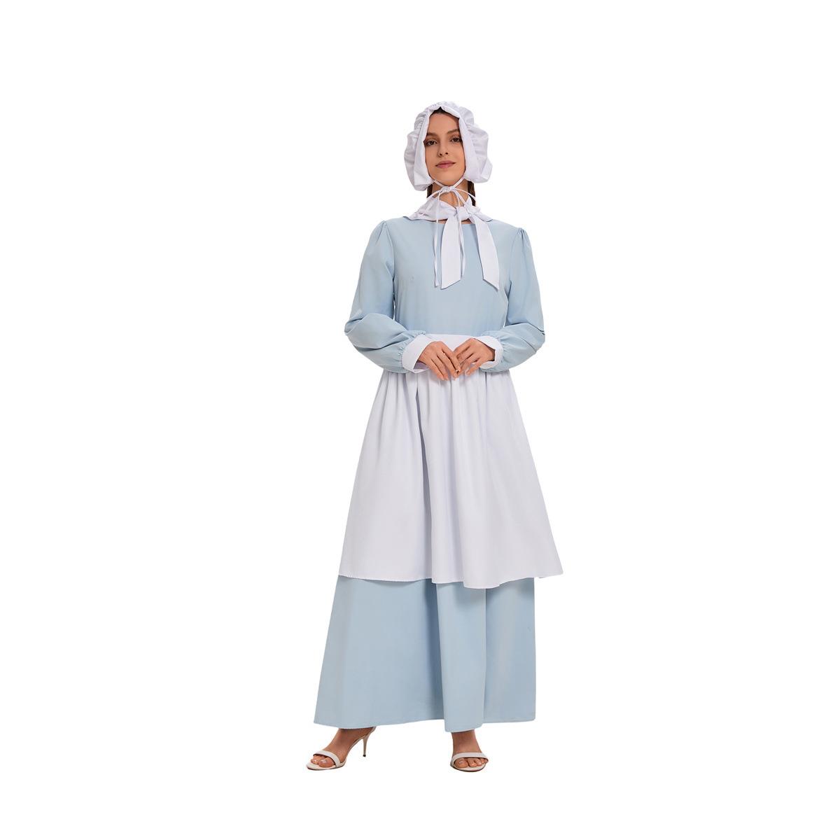 ブルーハロウィン COS ドレス エプロン付き フレッシュカ - Ethnic Style Dresses のレビューと価格
