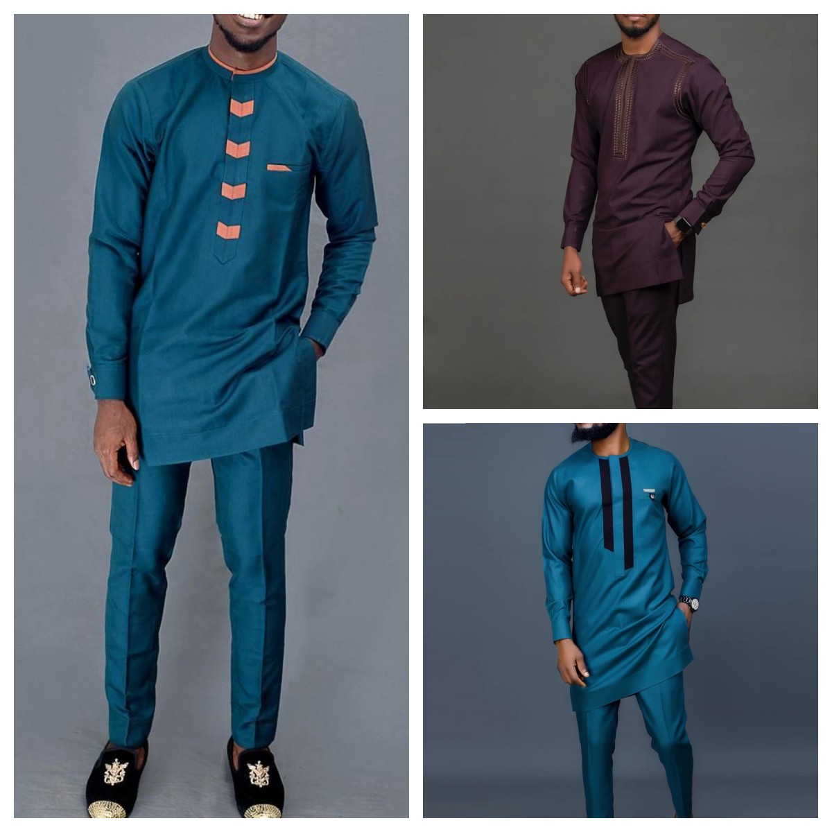 男性用の伝統的なアフリカのスーツ,ドレスにセットされた男性用 - Dashiki Shirt Men のレビューと価格