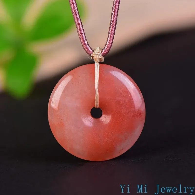天然黄金翡翠桃の花ぬいぐるみペンダント男性と女性平和バックル - Ethnic Fashion Jewellery のレビューと価格