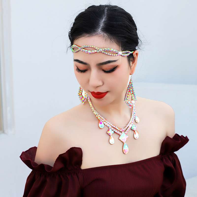 女性ラインストーン額ヘッドチェーンヘッドバンド自由奔放に生き - Ethnic Fashion Jewellery のレビューと価格